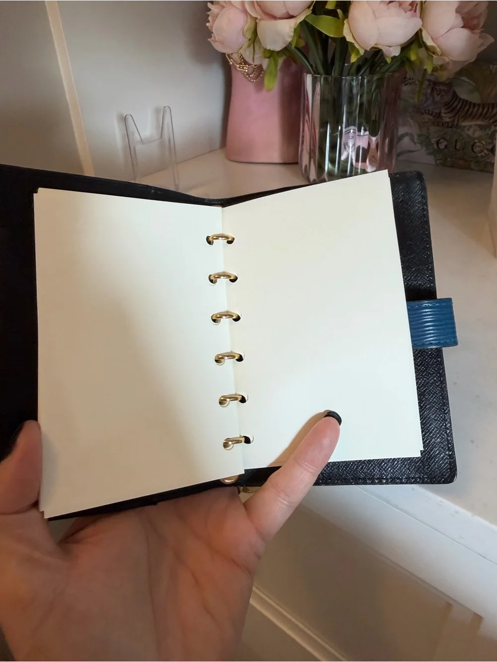 Louis Vuitton Blue Epi Leather Agenda Planner